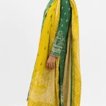 Charizma- 3PC Lawn Embroidered Printed Shirt with Printed Chiffon Dupatta