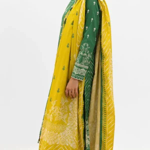 Charizma- 3PC Lawn Embroidered Printed Shirt with Printed Chiffon Dupatta