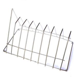 Stainless Steel Plate RackStand For 8 Plates - 1-Piece - 10 Inches