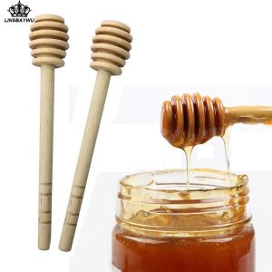 JAM AND HONEY WOODEN DIPPER SYRUP DIPPER WOODEN STICK FOR KITCHEN