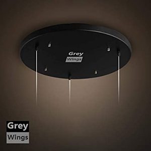 Eisa Round 3 Base Plate For Ceiling Light (Black,Metal)