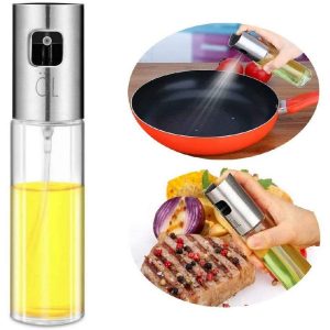 tainless Steel Glass Oil Spray Bottle Pump for Oil-Control Kitchen Olive Oil-Sprayer Pot Bottle