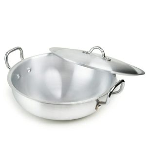 WokKarahi Metal Finish Aluminum based Best Quality best for lifetime cooking heavy weight karahi