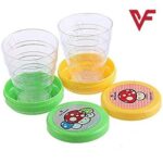 Pack of 2 Portable Folding Collapsible Magic Cup Plastic Outdoor Travel Retractable Folding Cup Collapsible Cup Drinking Cup