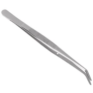 Premium Kitchen Tweezers  Barbecue Tweezers  Cooking Tweezers  Stainless Steel  Gourmet Quality  Curved Design (13.0 cm)