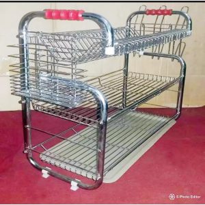 G shape dish rack kitchen organizer crockery stand best quality