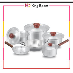 Baby Pot Set small Alluminium With Metal Finish - 6 Pc Set
