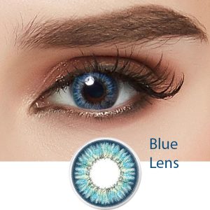 Blue Color Eye Contact Lenses soft + Free kit case and water  Fresh color Daily Use  Disposible Lenses  Best for girls & Boys