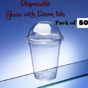 Disposable Glass with Doom lids.. Best for takeaway Best for juices Best for delivery use..and Indoor servings Available in bulk