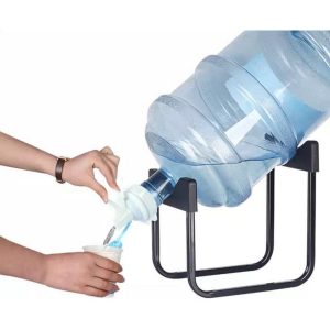 Online Karachi - (Set of 2) High Quality Water Bottle Stand Metal Rack Dispenser Water Jug Holder Non-Screw with Water Tap