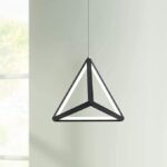 Modern LED Triangle Pendant Light Fixture with 3 Color in One Light