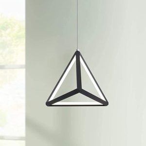 Modern LED Triangle Pendant Light Fixture with 3 Color in One Light