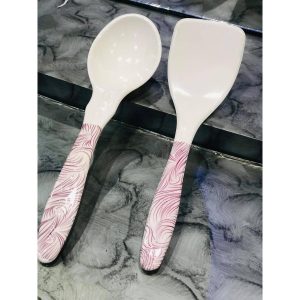 Spoons  Rice & Curry Spoons  Set of 2 Dish & Donga Serving Spoons (1 Rice Spoon + 1 Salan  Curry Spoon)