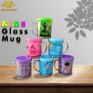 New Kids Glass Mug- kids cups Cartoon Mug Embossed Cup for Kids Milk Juice Shakes Container for Kids Birthday Gift