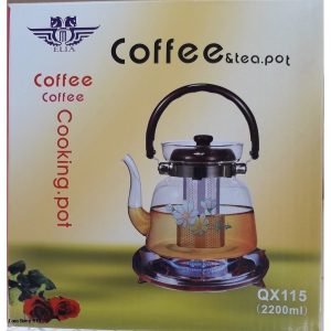 1400ML GLASS KETTLE COFFEE & TEA POT DIRECT HEAT RESISTANT