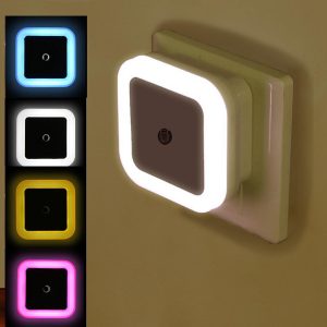 Mini LED Night Light EUUS Plug-in Dusk to Dawn Sensor Wall Nights Lamp