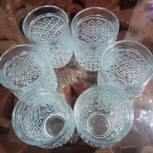 Pack of 6 Water Glasses, Clear Glass Set of 6PCS, Best Quality and Multiple amazing Designs