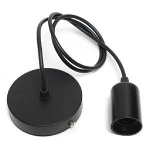 E27 Lamp Base Socket Ceiling Pendant Light Lamp Holder Black Lamp Bases Hanging Light