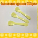 Icecream paper glass and spoons disposable