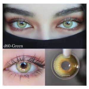 Makeup Contact Lens, Silky Green 3-Tone Eyes Color Lenses With Case  Eye lenses for Girls