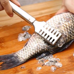Outdoorline Fish Scale Remover Stainless Steel Scaler Scraper Fish Scales Cleaner Removal Tool Kitchen Plane
