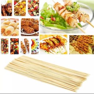 Wooden Bamboo Shashlik Sticks - BBQ Bamboo Sticks - 85 Pcs - 6 Inch