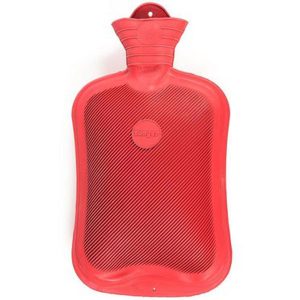 HOT WATER BagBottle Natural Rubber - Red - Large Size with COVER