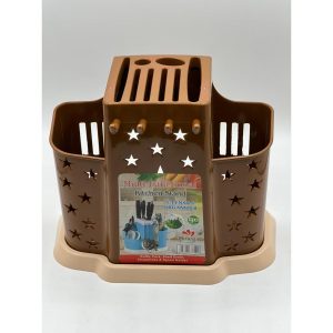 Plastic Multifunctional Storage and Draining Stand Spoon, Knife, Cutlery and Utensils