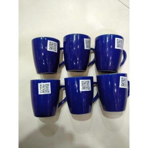 Set of 6 Same Color Tea Mugs 240 ML Ceramic Bone China Cups 6 Pieces Tea Mug