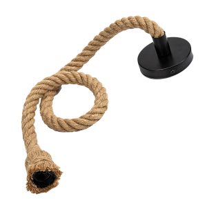 Retro Rope Hanging Pendant Light, E27 Single Head Ropes For Living Room Hall, Bed Room, Dinning Room
