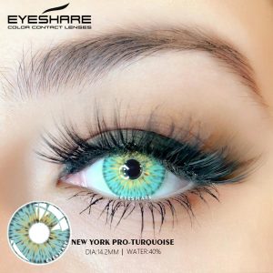 Makeup Contact Lens, Ice Blue 3-Tone Eyes Color Lenses With Case  Eye lenses for Girls