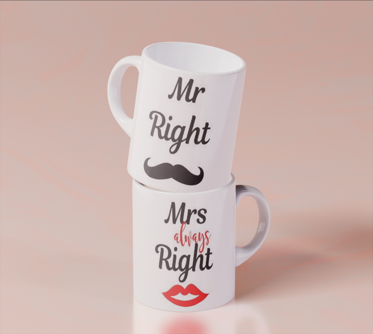 Mr And Mrs Set Mug 330Ml