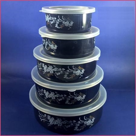 Bowl Set 5 piece round Kitchen Storage Food Bowl Set with Lid Salad bowls Reeona
