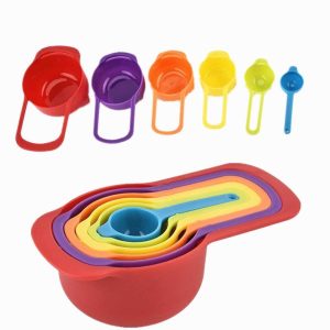 6 Pcs - Multi-Measuring Spoon Cup Set - Multicolor