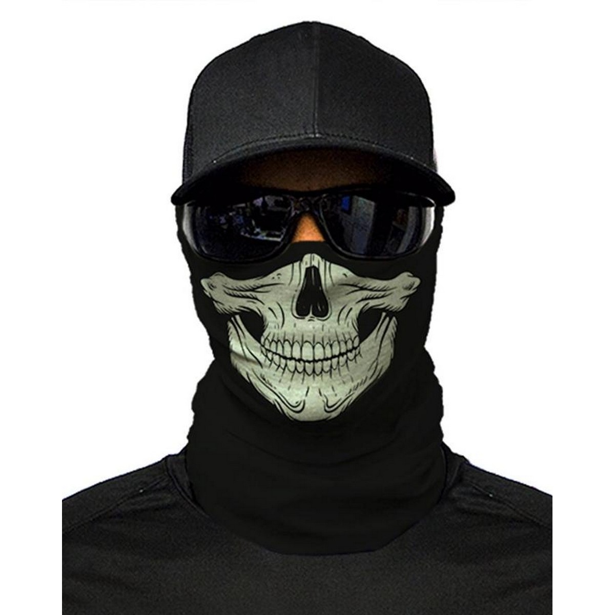 Men Black Skull Bandana Outdoor Sports