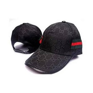 New Mens Cotton Printed Cap - Black