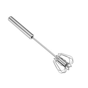 Manual Egg Beater Coffee Beater - Semi Automatic Whiskers - Beater Hand Whisker - Kitchen Utensil Push Whisk for Blending