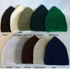 Pack of 6 imported Turkish prayer namaz net caps