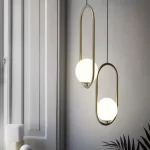 Nordic Style Creative Design Glass Ball LED Pendant Light For Dining Room Living Room Bedroom Home Decor Lighting
