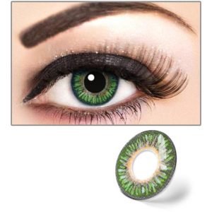 Eyes Contact Lenses Gray, Green And Blue Color WIith Case