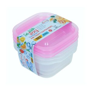 Pack of 3 - Plastic Container Sets 330ml