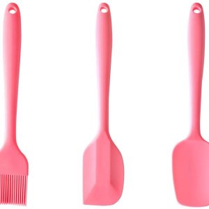 3 PcsSet Kitchen Baking Utensil Set Cake Cream Fondant Scraper Brush Spatula Silicone Baking Tool Kit
