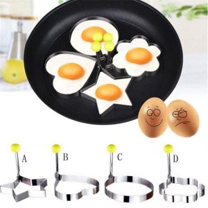New Cooking Kitchen Tools Stainless Steel Fried Egg Shaper Ring Pancake Mould - 4Pcs