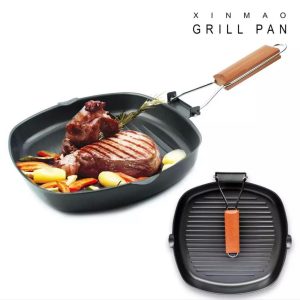 Nonstick Square Grill Pan With Handle 24cm