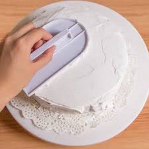 Kitchen Cake Smoother Spatula Icing Cream Scraper Fondant Pastry Decorating Polisher Tool