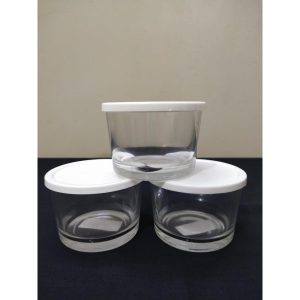 Premium Limon 190 ML 3 Pcs Glass Bowl Set For Chanti , Raita , Puree and Food AARmarket Limon IRAN