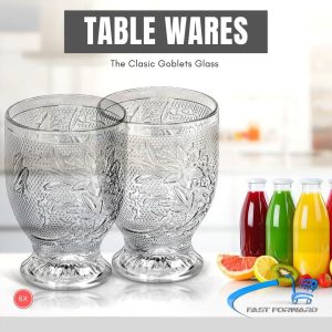 Drinking Glass Tumblers Pack of 6 Transparent 300 ml