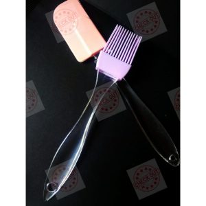 Pack of 2- Silicone Brush and Spatula- BBQ Oil Brush and Spatula set- Transparent Acrylic