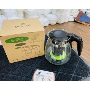 900ml Best Borosilicate Glass Tea Pot with Density Mesh Strainer and Lid Red Tea Herbal Flower Blooming Tea Pot Kettle Teaware