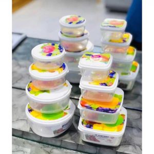 Storage container set Box Set  Storage Box Plastic - 4pcs Set (size 3inch 3.5 inch 4 inch and 4.5 inch random design)